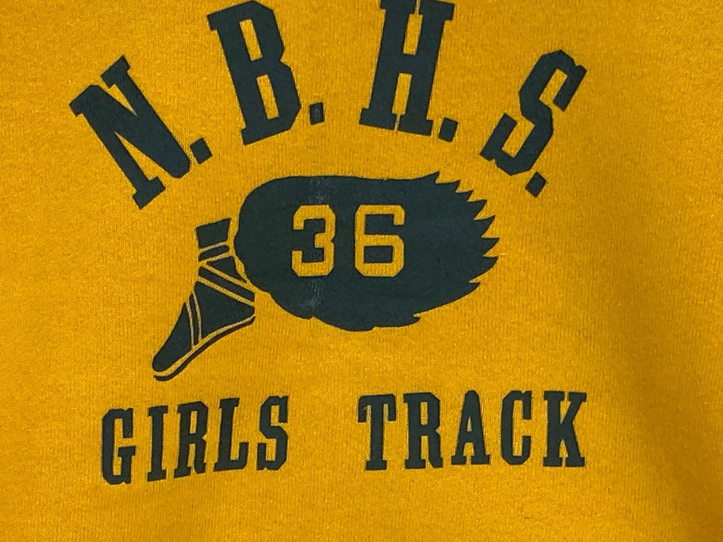 Fruit Of The Loom × Vintage NBHS Girl Track Sweatshirt Vintage 90s Sweats Size XS / US 0-2 / IT 36-38 - 8 Thumbnail