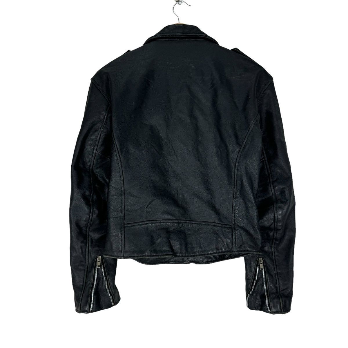 Japanese Brand ☀️HOUSTON DOUBLE COLLAR BIKERS LEATHER JACKET Size US M / EU 48-50 / 2 - 8 Thumbnail