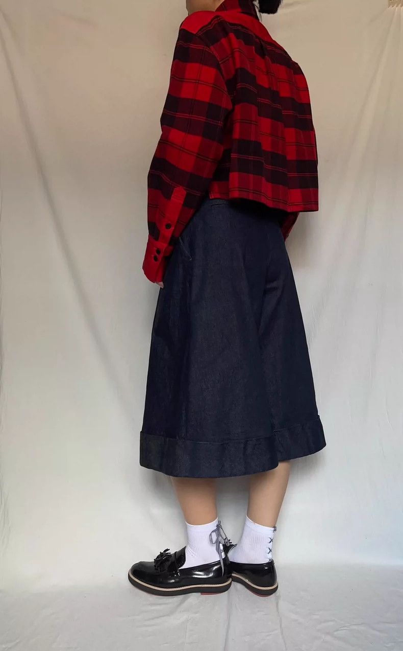 Y's Y's Black Plaid Jacket Size ONE SIZE - 2 Thumbnail