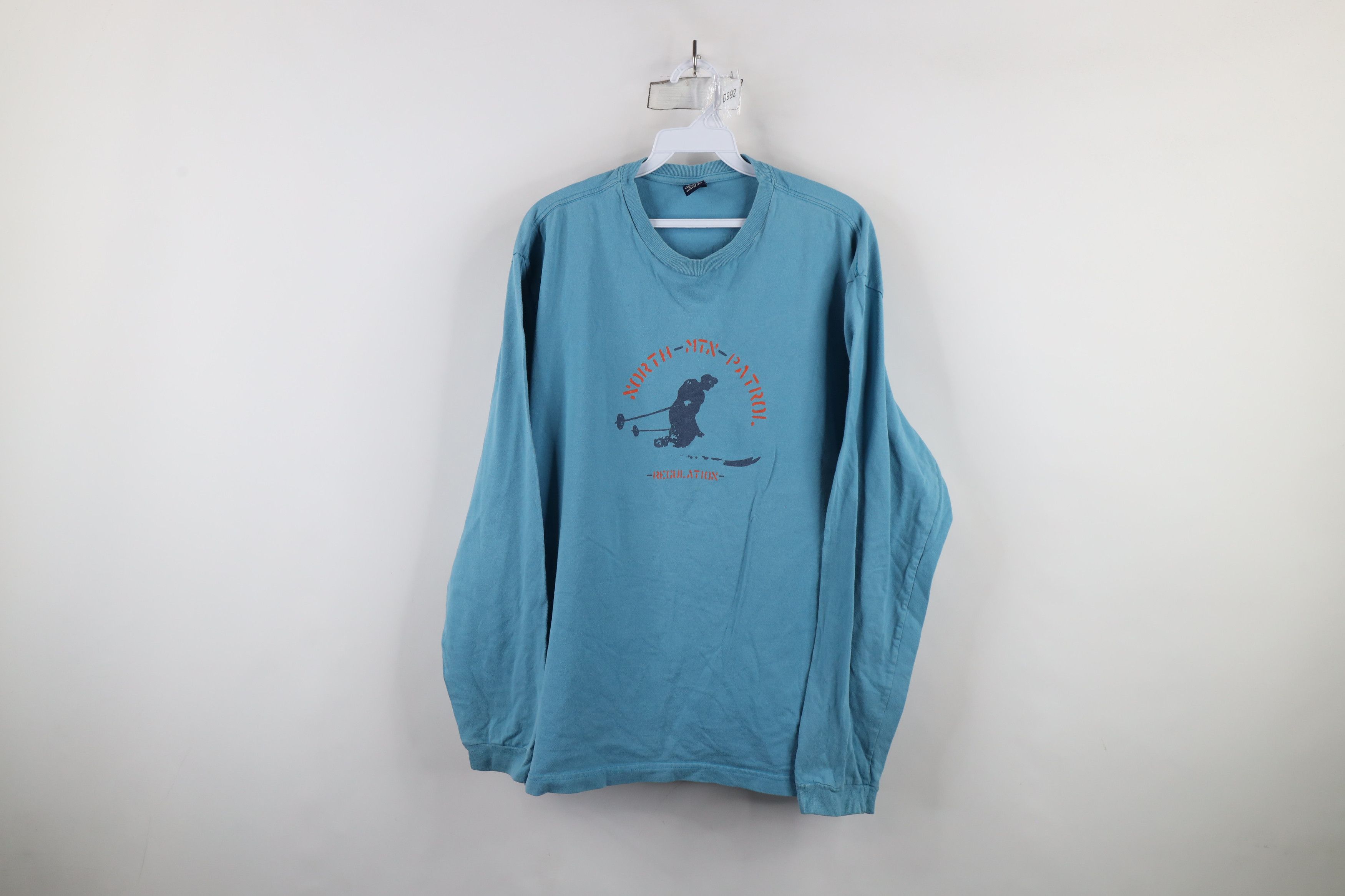 Gap × Vintage Vintage 90s Gap Spell Ski Patrol Long Sleeve T-Shirt Blue Size US M / EU 48-50 / 2 - 1 Thumbnail