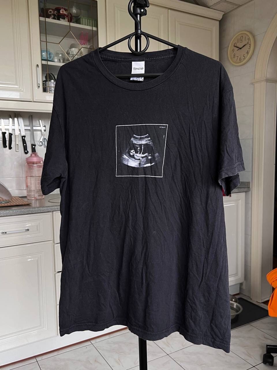 RIPNDIP RIPNDIP CAT Skateboarding T shirt Black Embryo Logo Y2K Size US L / EU 52-54 / 3 - 5 Thumbnail