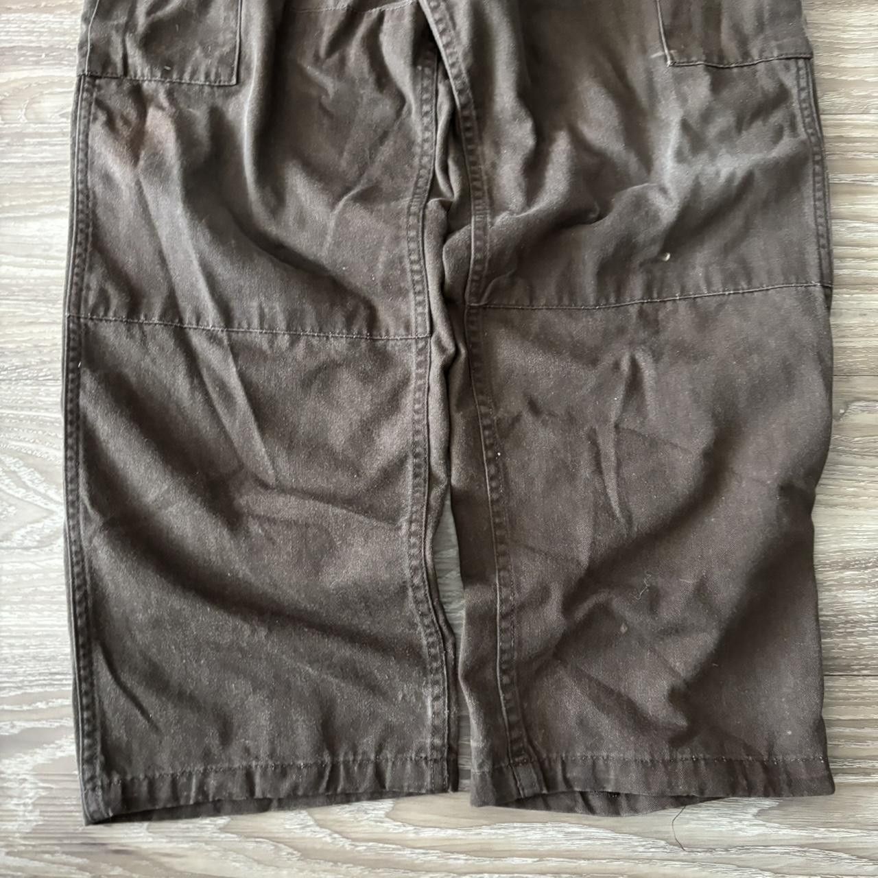 Japanese Brand Crazy Vintage 90s Brown Workwear Skater Style Cargo Pants! 31x30 Size US 31 - 7 Thumbnail