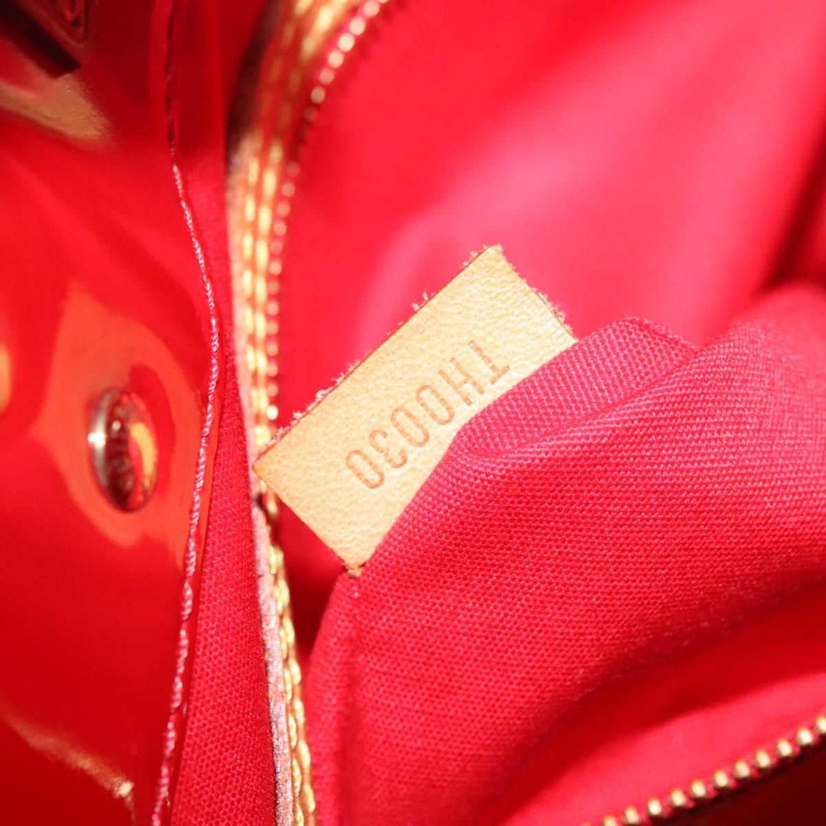 Louis Vuitton LOUIS VUITTON Monogram Vernis Reade MM Hand Bag Red Rouge Size ONE SIZE - 12 Thumbnail