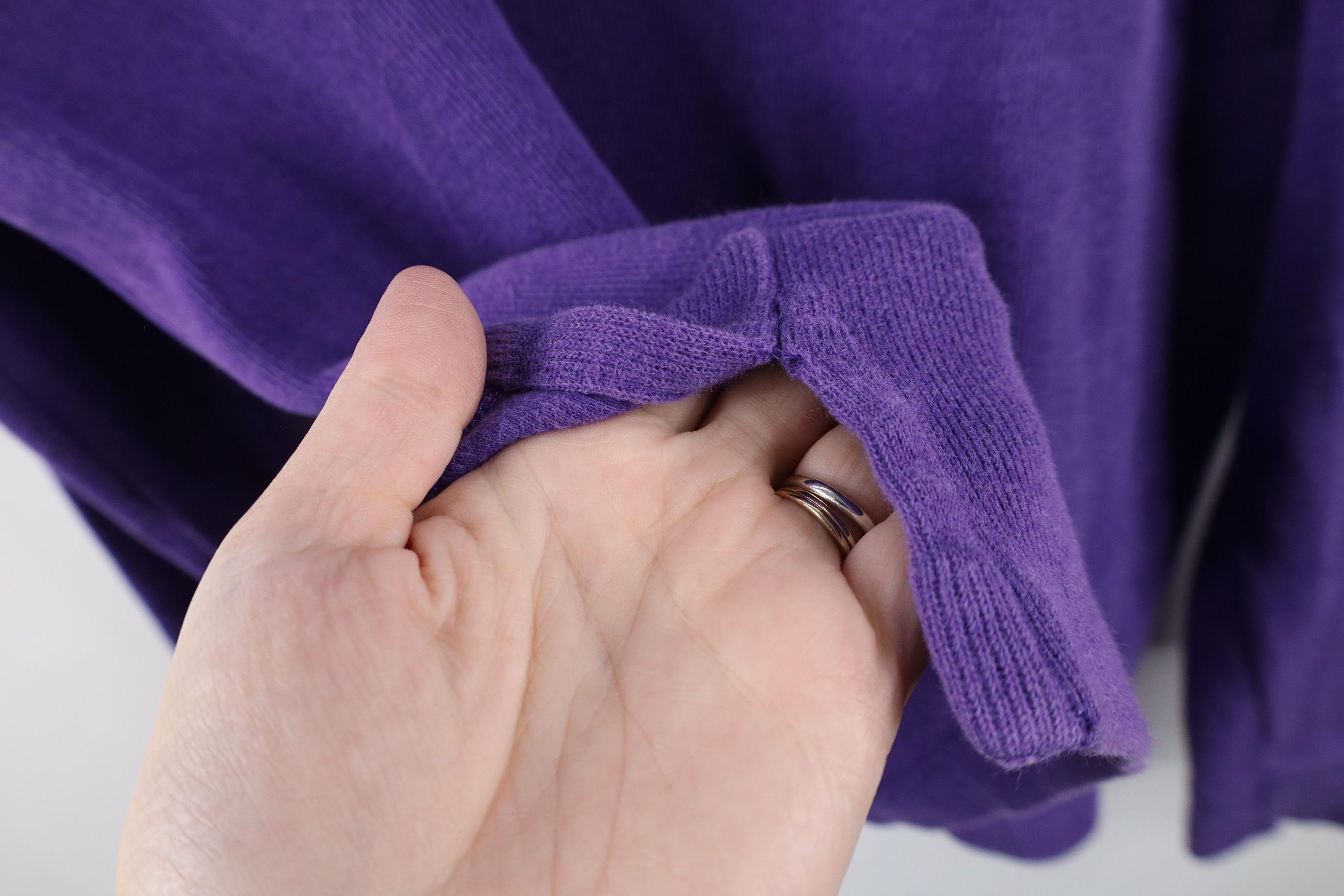 Ralph Lauren Vintage 90s Ralph Lauren Ribbed Knit Half Zip Sweater Purple Size US L / EU 52-54 / 3 - 6 Thumbnail