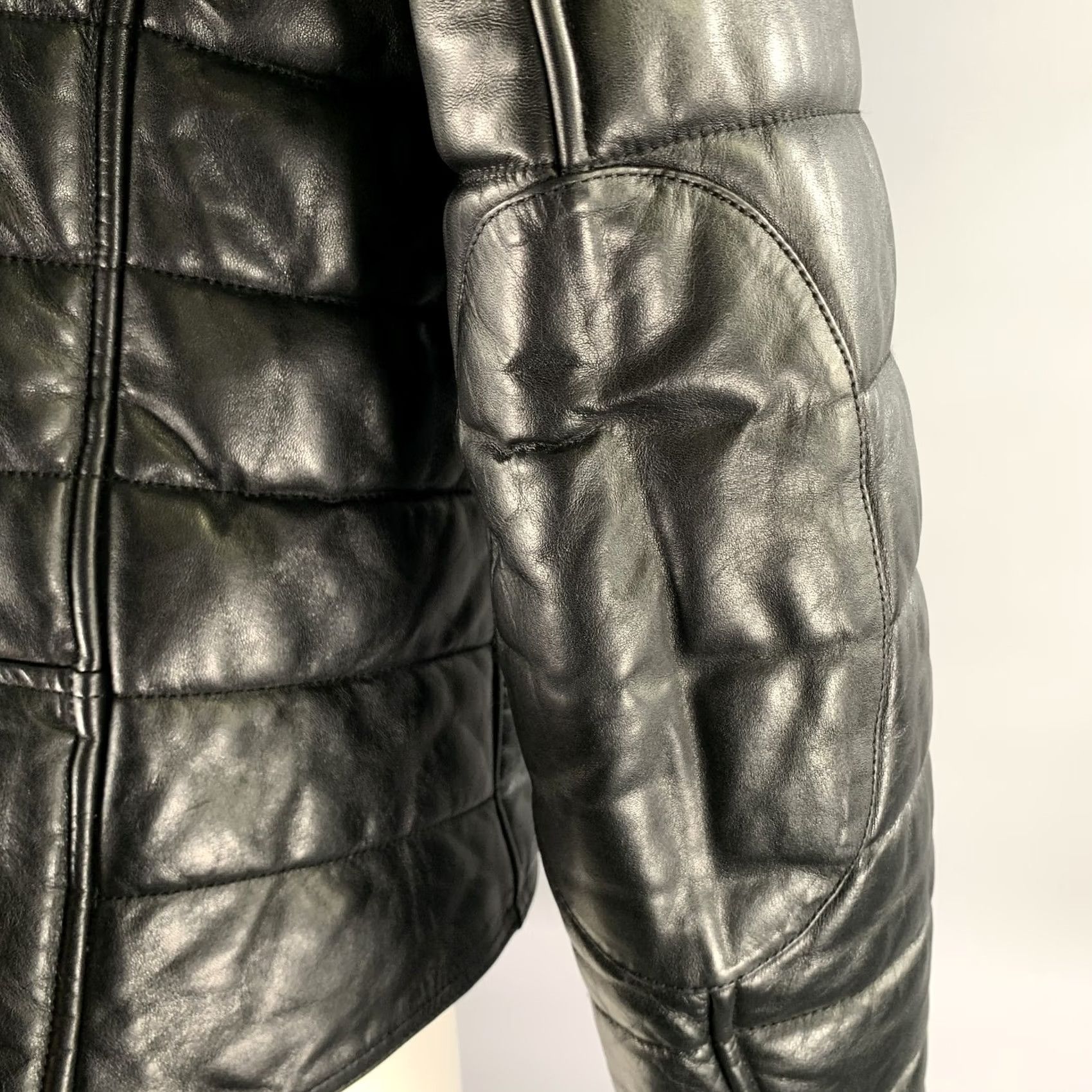 Alexander Wang ALEXANDER WANG Size 8 Black Leather Quilted Puffer Moto Racer Jacket Womens Size M / US 6-8 / IT 42-44 - 5 Thumbnail