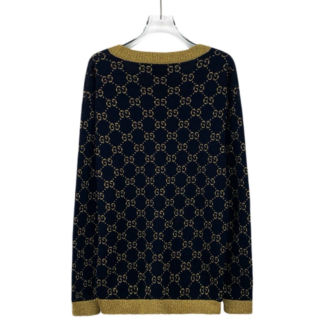 Gucci Gucci Colorblocked Logo All Over Print Cotton Knit Cardigan Size M / US 6-8 / IT 42-44 - 2 Thumbnail