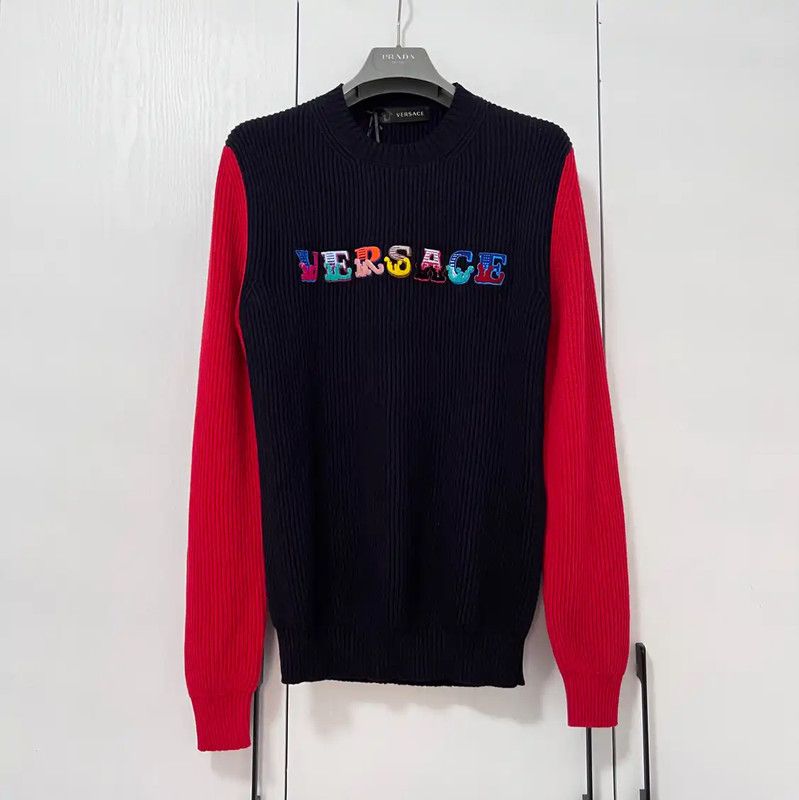 Versace Versace Knit Pullover with Embroidery 0089 Size US S / EU 44-46 / 1 - 1 Thumbnail
