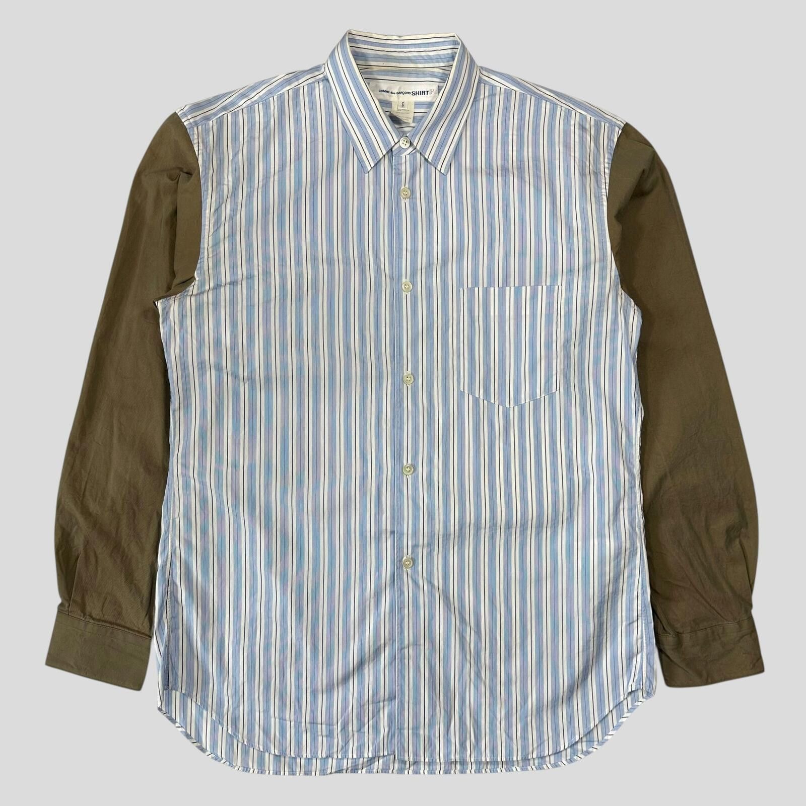 Comme des Garcons Comme Des Garçons SHIRT 00’s Striped Baby Blue Shirt - M Size US M / EU 48-50 / 2 - 3 Thumbnail