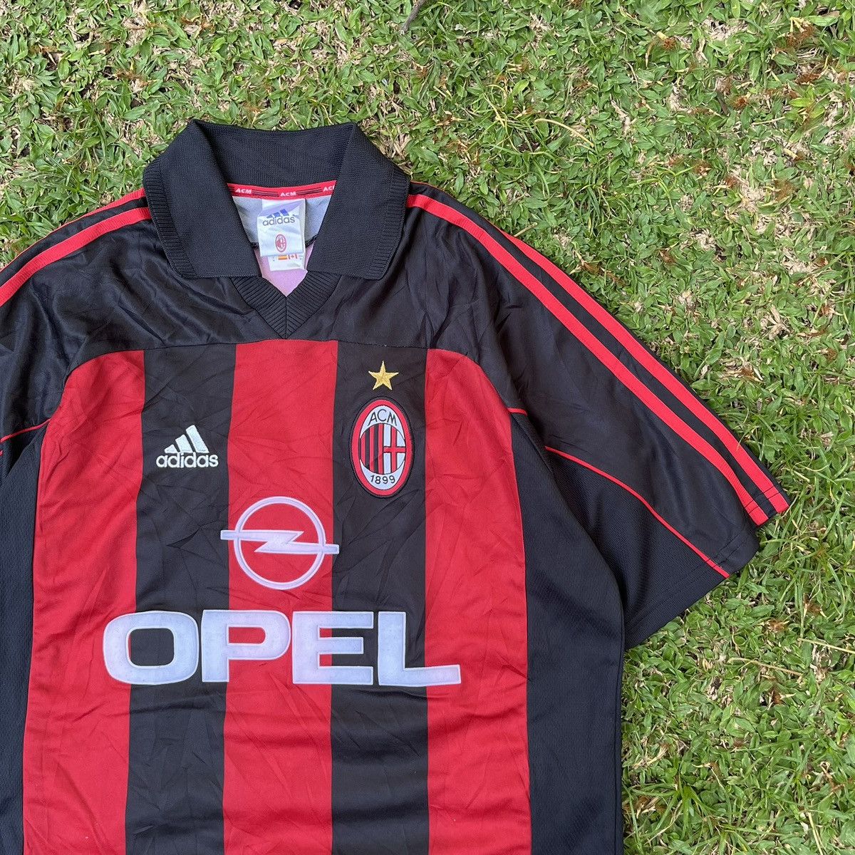 Adidas Vintage Ac milan jersey by adidas Size US L / EU 52-54 / 3 - 2 Thumbnail