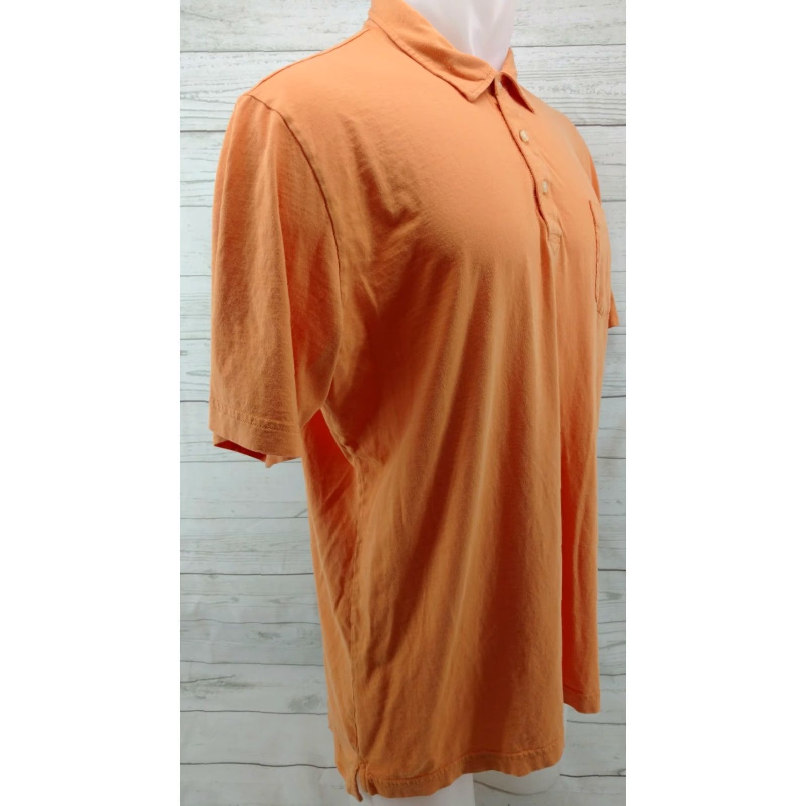 Peter Millar Peter Millar Men's Shirt XL Orange Pocket Polo Rugby Button-Up Short Sleeve Cad Casual Regular Fit Shirt Mens Orange Pocket Size US XL / EU 56 / 4 - 3 Thumbnail