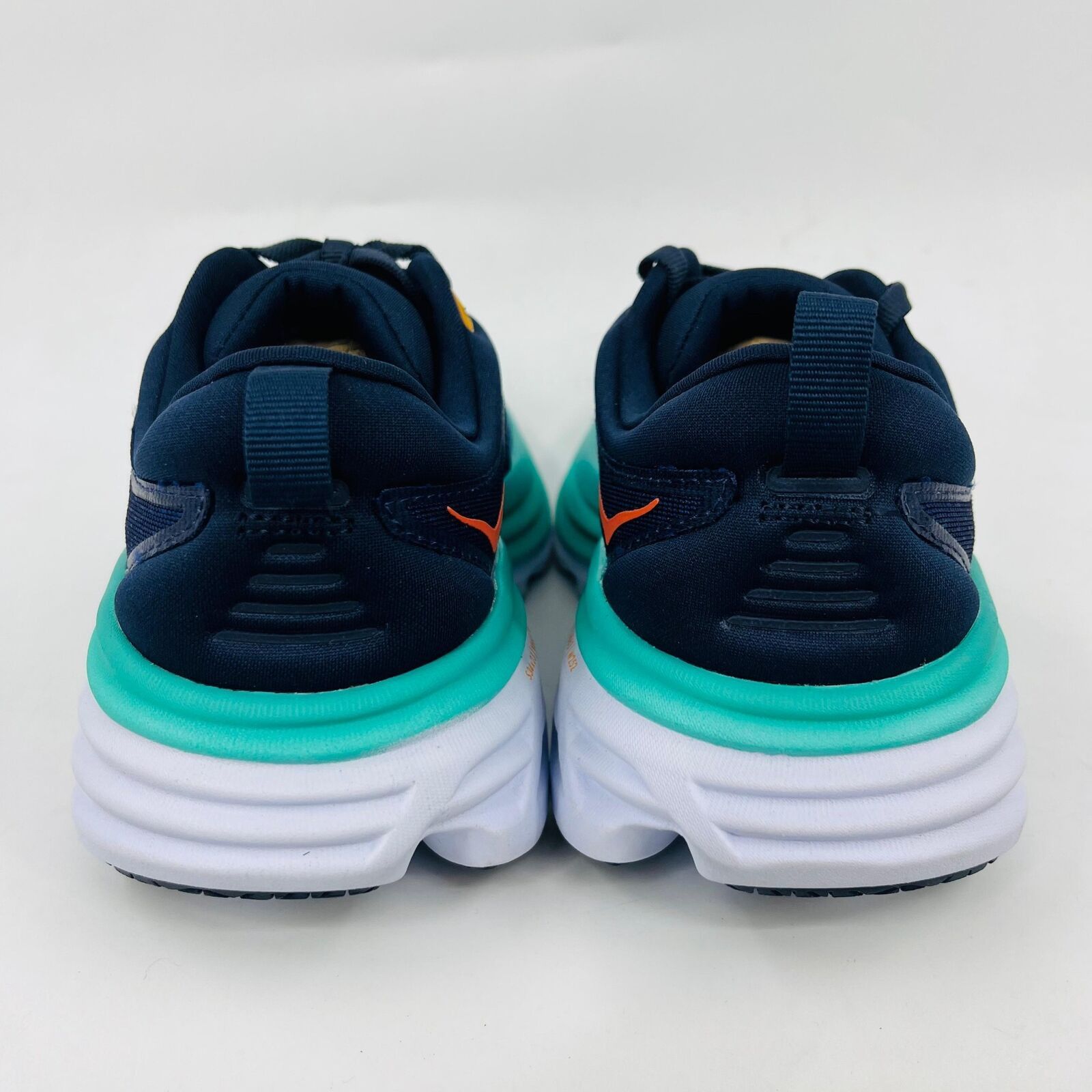 HOKA WOMENS BONDI NAVY/TURQUOISE RUNNING SHOES SIZE