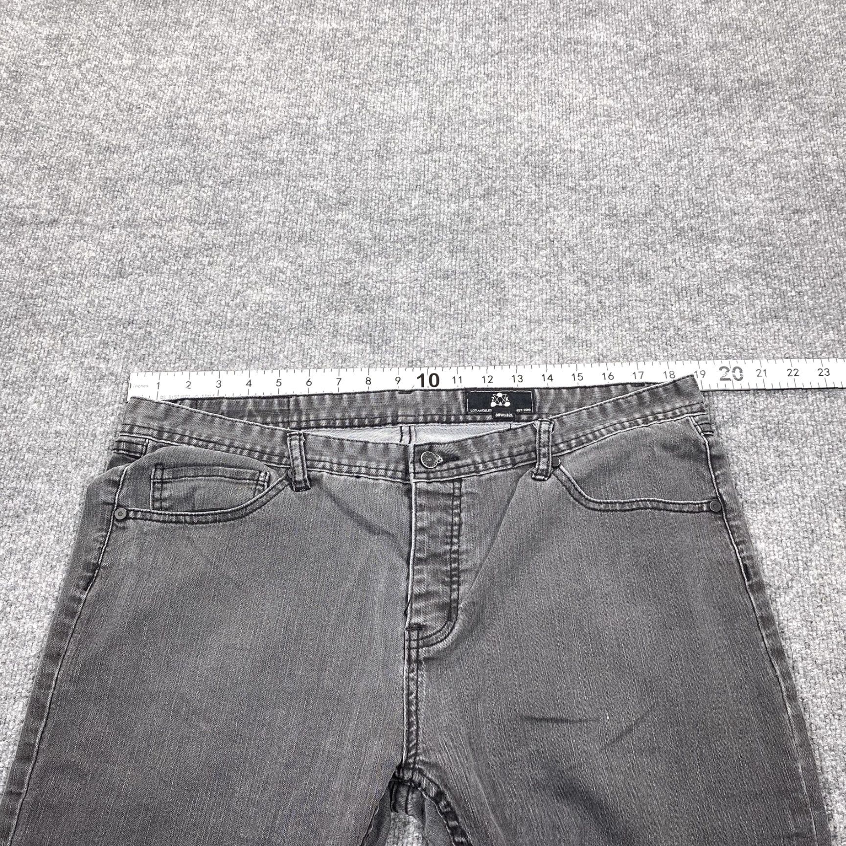 Denime Zak Jeans Mens 38x32 Gray Regular Fit Straight Leg Denim Charcoal Wash Jeans Mens 38x32 Gray Regular Stretch Denim Zak Vintage? No Size US 38 / EU 54 - 3 Thumbnail