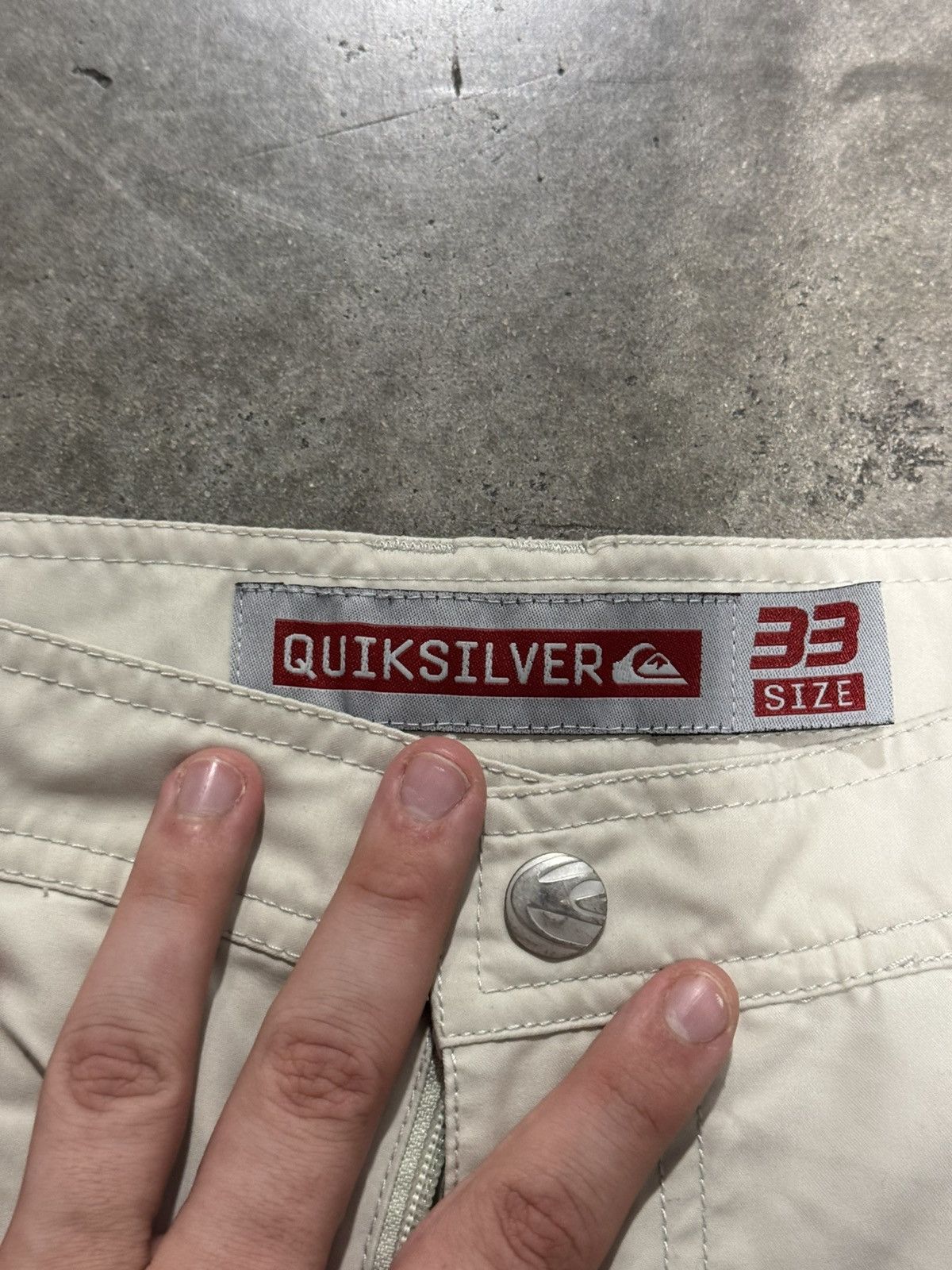 Quiksilver × Vintage Vintage Y2K Quiksilver Light Cargo Shorts 34 Size US 34 / EU 50 - 3 Thumbnail