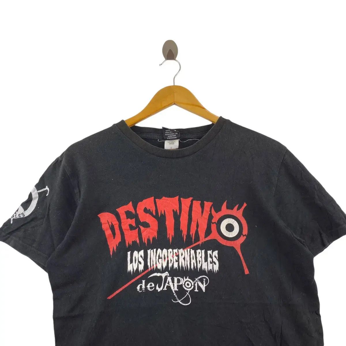 Vintage Vintage LOS INGOBERNABLES DE JAPON Pro Wrestling Tee Shirt Size US XL / EU 56 / 4 - 4 Thumbnail
