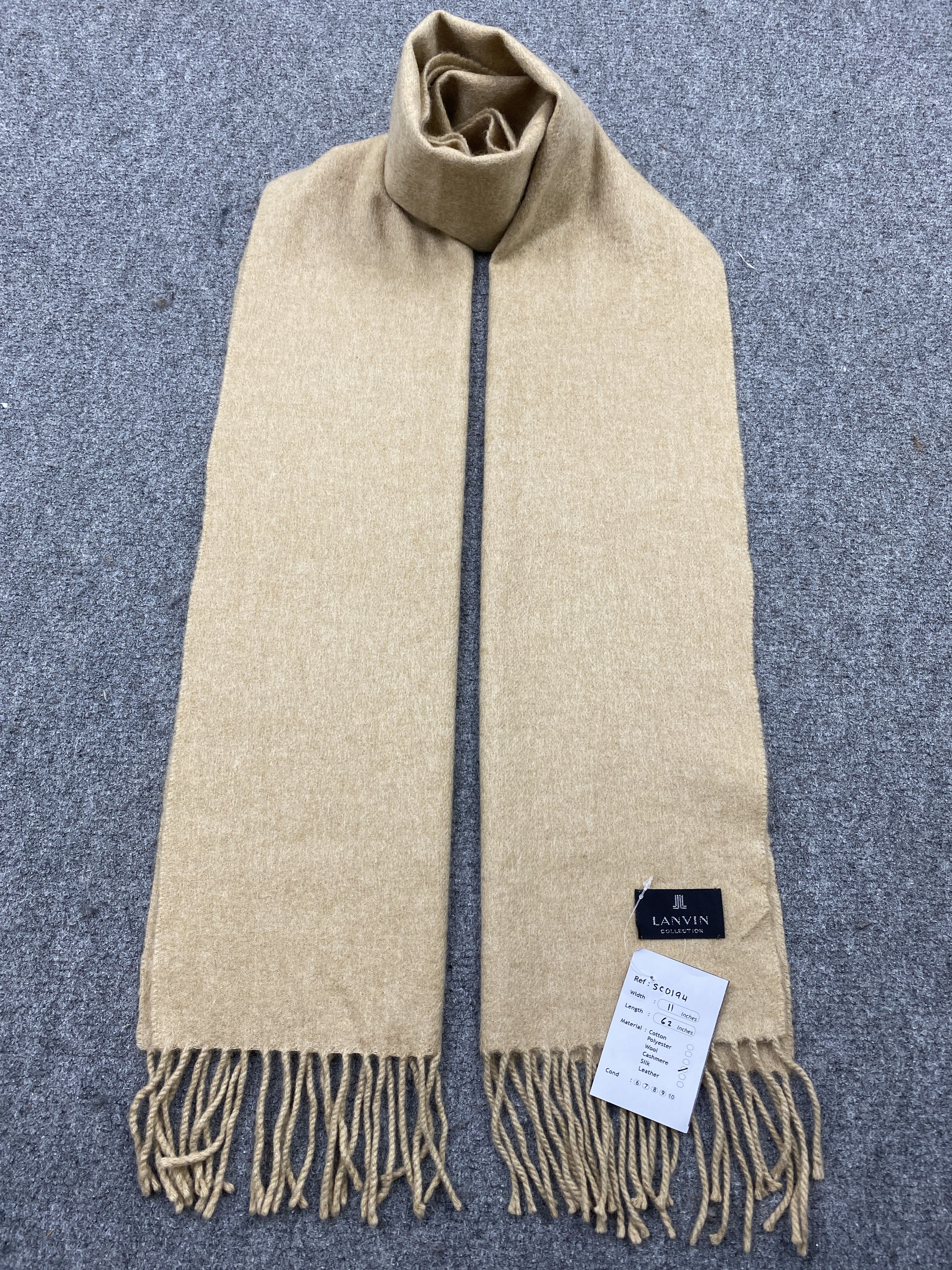 Lanvin Lanvin Collection Cashmere Scarf Muffler V2722 Size ONE SIZE - 1 Thumbnail