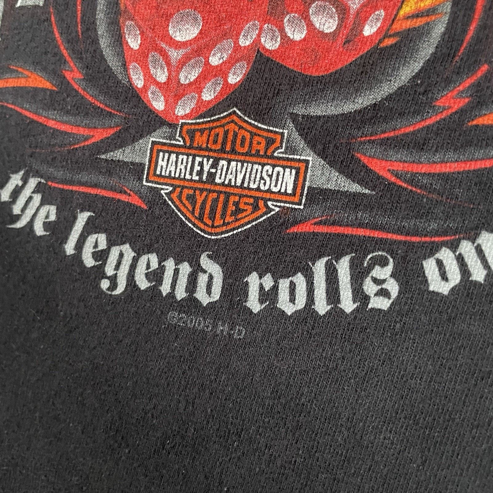 Harley Davidson Y2K 2005 Harley Davidson Dice Double Sided Shirt Men’s XL Size US XL / EU 56 / 4 - 6 Thumbnail