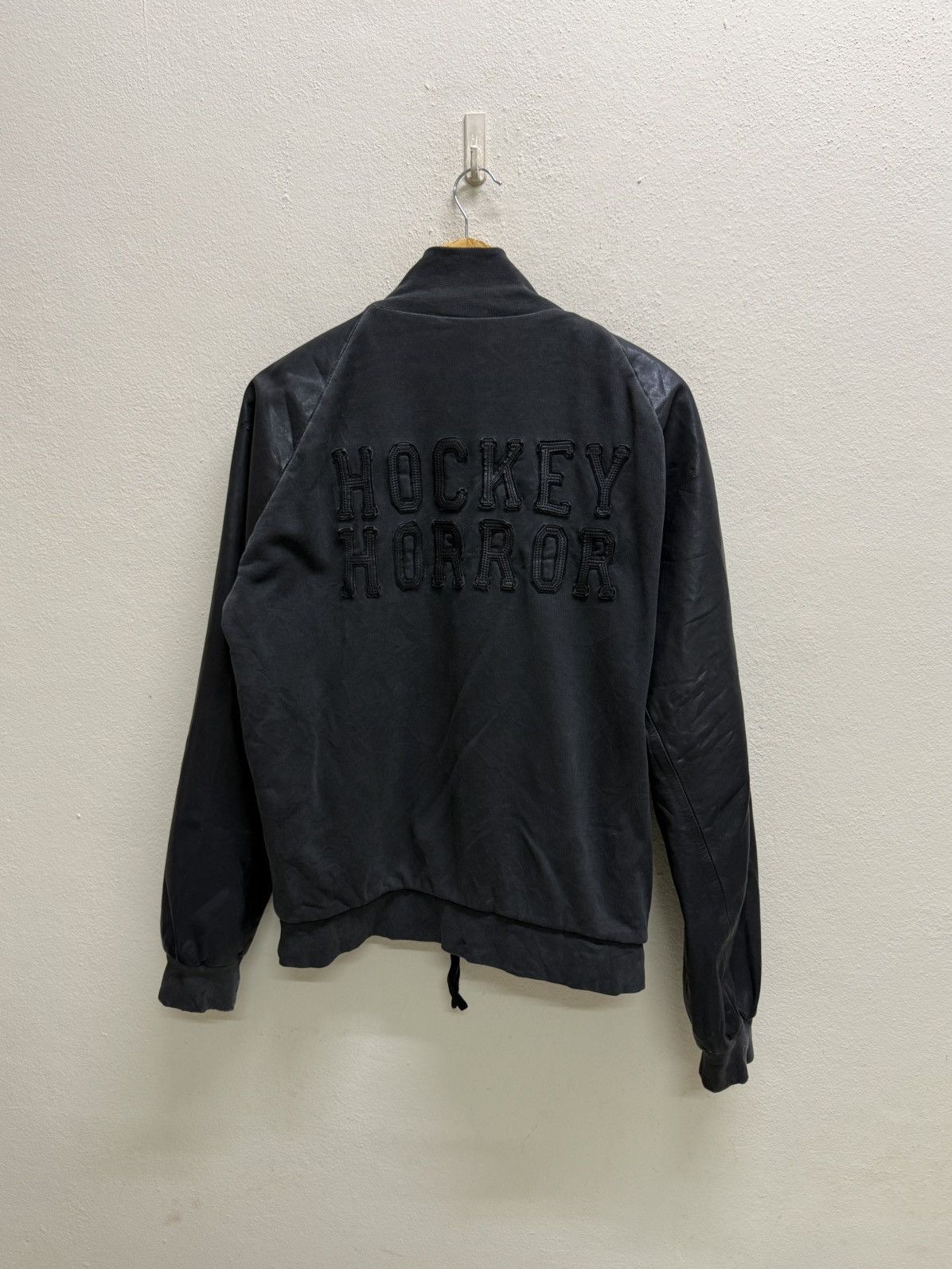 Dsquared2 Ds Quared 2 Horror Hcokey Sleeve Leather Bomber Jacket Size US M / EU 48-50 / 2 - 24 Thumbnail