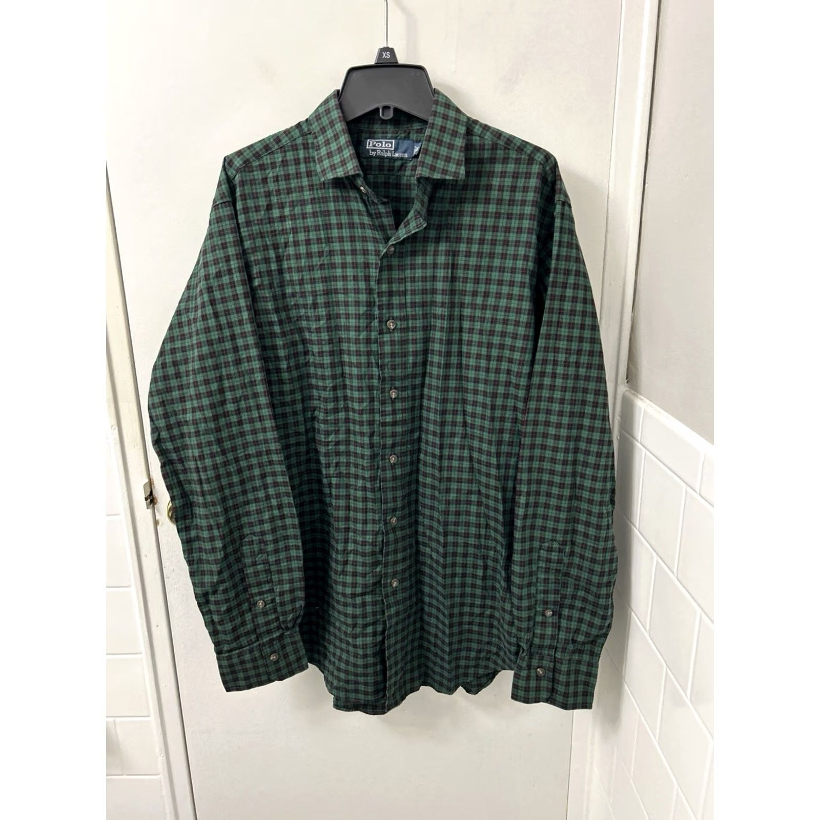Polo Ralph Lauren Polo Ralph Lauren Shirt Mens M Green Black Plaid Gingham Button-Down L/S Regular Fit, Button Front Size US M / EU 48-50 / 2 - 2 Thumbnail