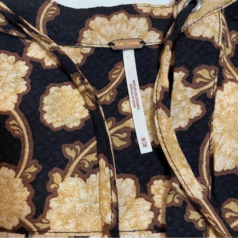 Free People NWT New $128 Free People Mia Floral Print Tie Neck Tunic To Size M / US 6-8 / IT 42-44 - 7 Thumbnail
