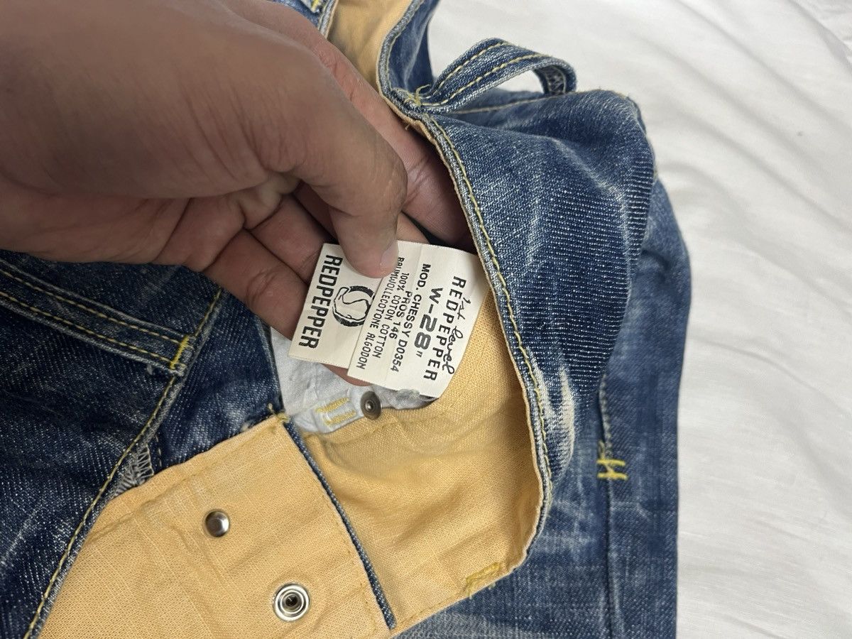 If Six Was Nine × Japanese Brand × Le Grande Bleu (L.G.B.) 33" Red Pepper Jeans Distressed Bootcut Size 33" - 10 Thumbnail