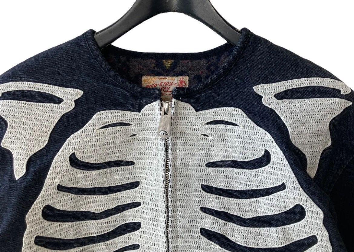Kapital × Kapital Kountry KAPITAL Bone Denim Motocross Jacket Size US L / EU 52-54 / 3 - 5 Thumbnail