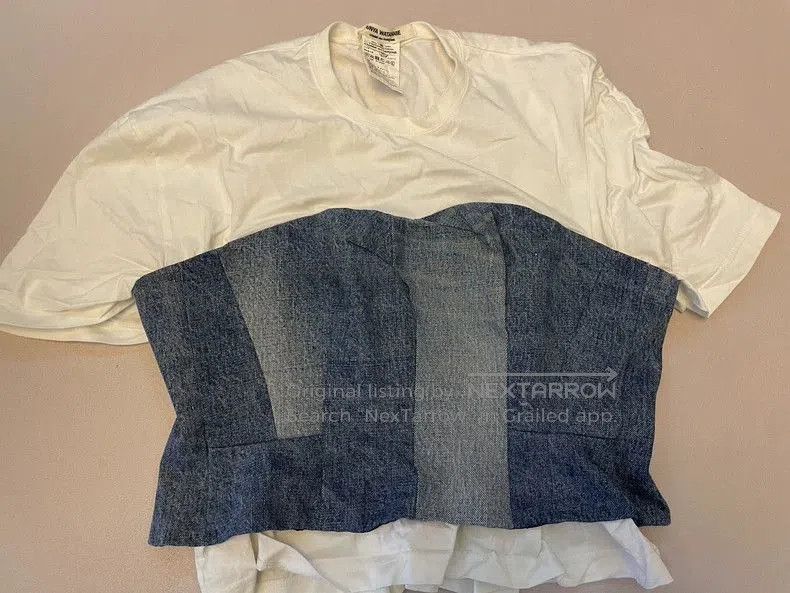 Junya Watanabe Junya Watanabe Comme Des Garcons Denim Patchwork Tee Size US S / EU 44-46 / 1 - 3 Thumbnail