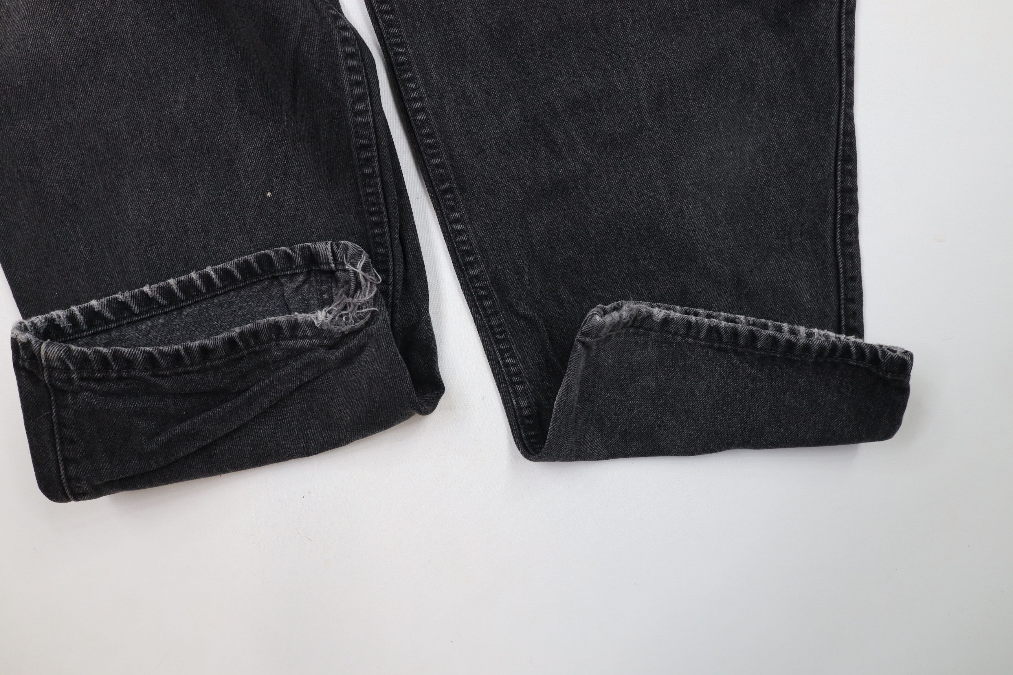 Levi's × Vintage Vintage 90s Levis 545 Loose Fit Wide Leg Denim Jeans Black Size US 44 / EU 60 - 5 Thumbnail