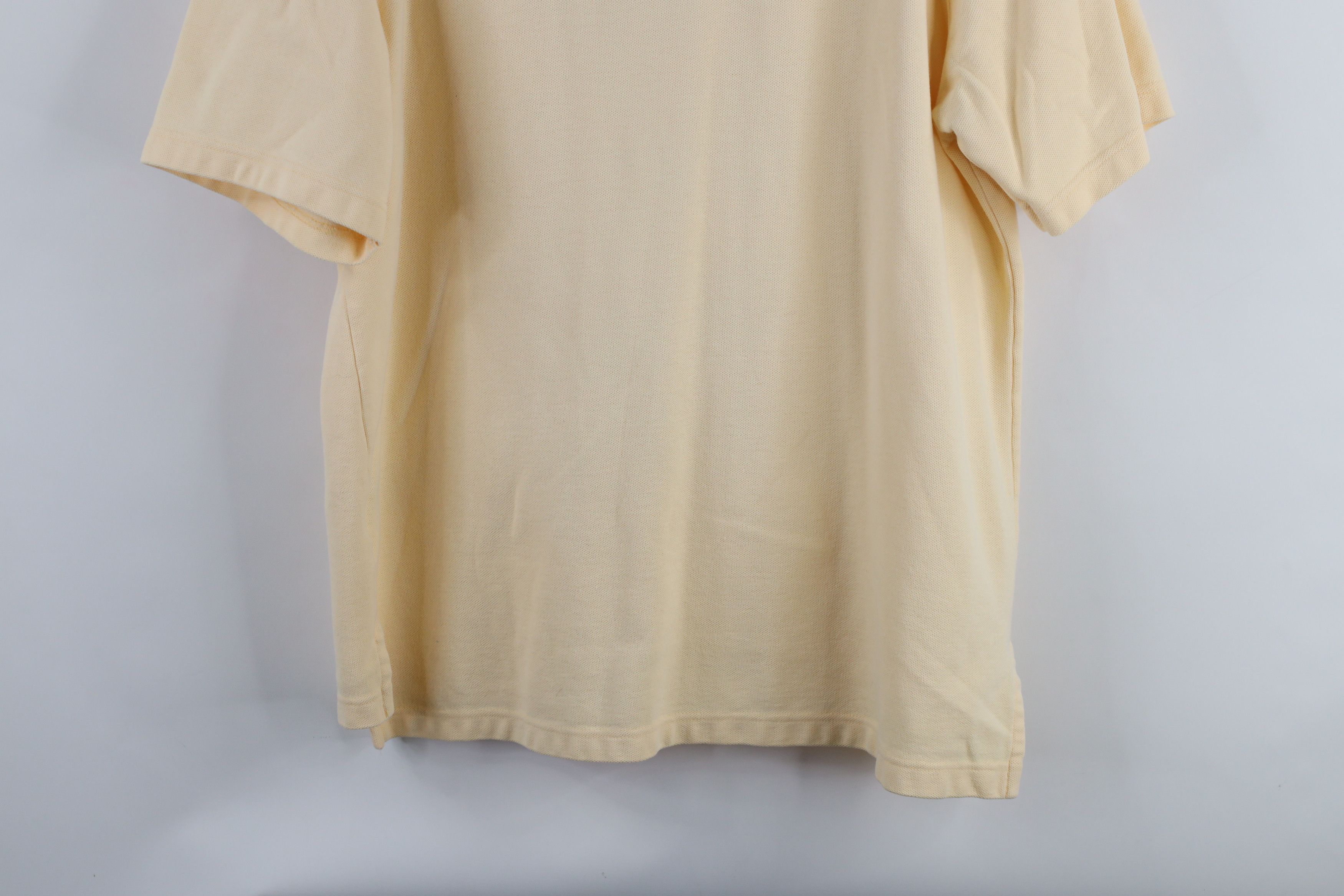 Lands' End × Vintage Vintage 90s Lands End Pique Cotton Polo Shirt Yellow USA Size US M / EU 48-50 / 2 - 11 Thumbnail