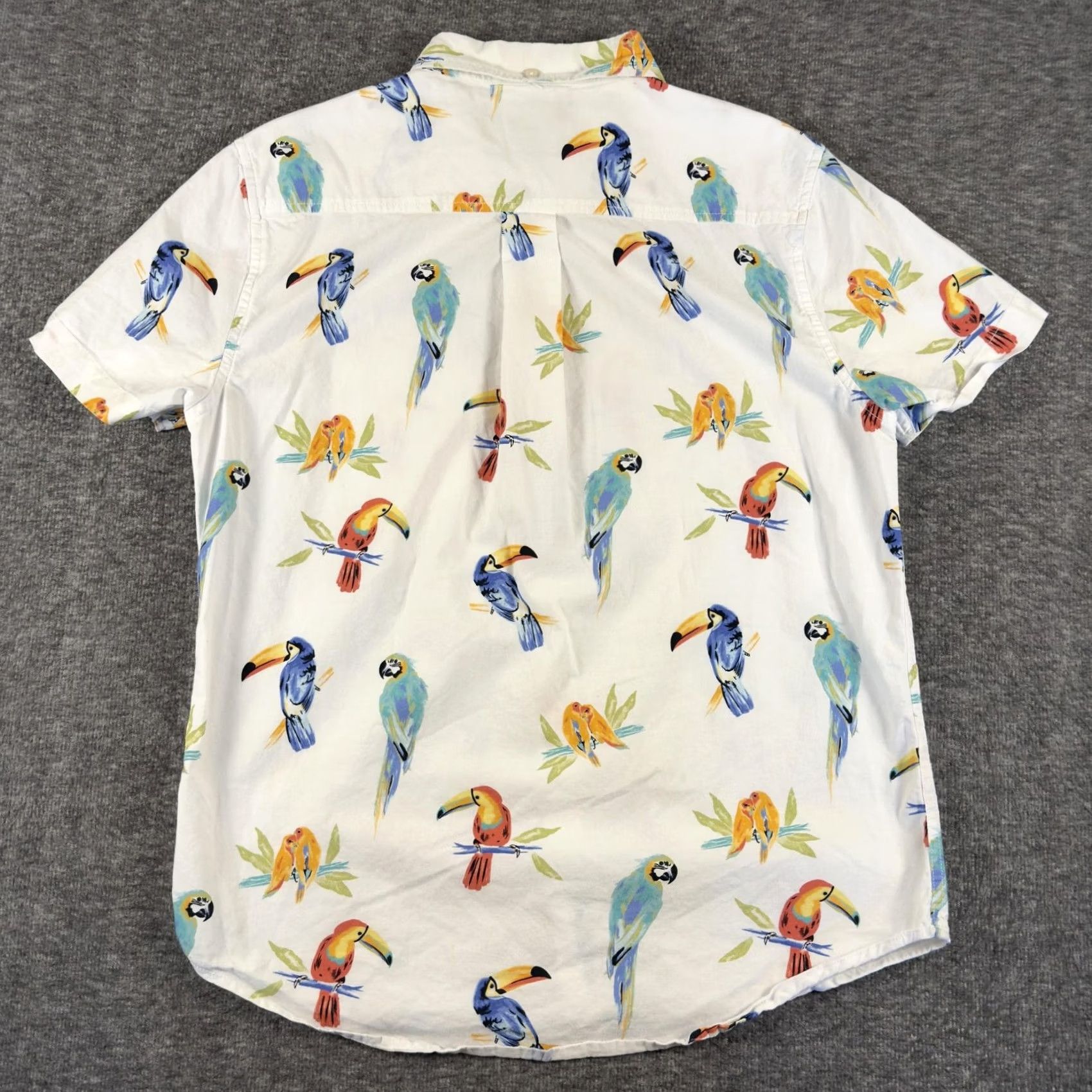 Chubbies Chubbies Shirt Mens Small White Tropical Bird Short Sleeve Button Up Casual Size US S / EU 44-46 / 1 - 4 Thumbnail