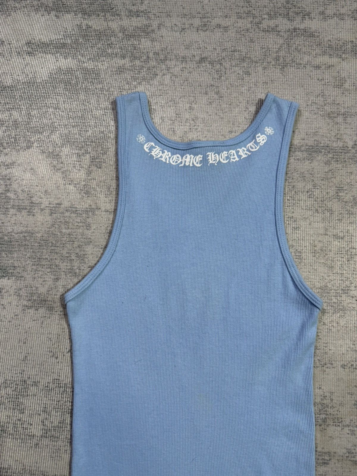 Chrome Hearts Y2K Hairy Cross Baby Blue Tanktop Size L / US 10 / IT 46 - 6 Thumbnail