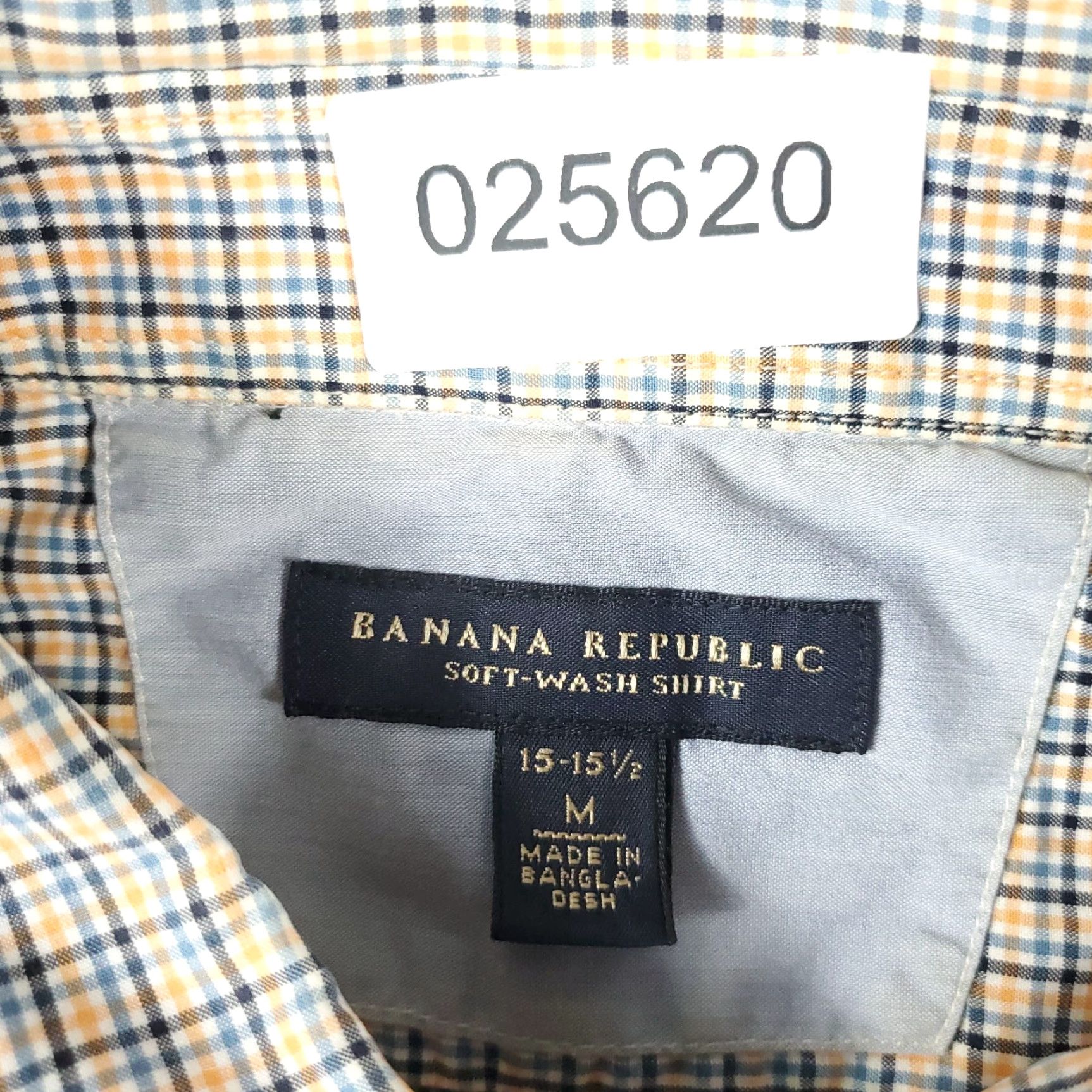 Banana Republic Banana Republic Shirt Mens M Yellow Blue Plaid Button-Up Long Sleeve Casual Formal Size US M / EU 48-50 / 2 - 6 Thumbnail