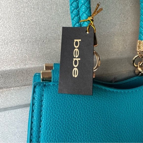 Bebe NWT BEBE FABIOLA TOP HANDLE CROSSBODY CAPRI BLUE Size ONE SIZE - 4 Thumbnail
