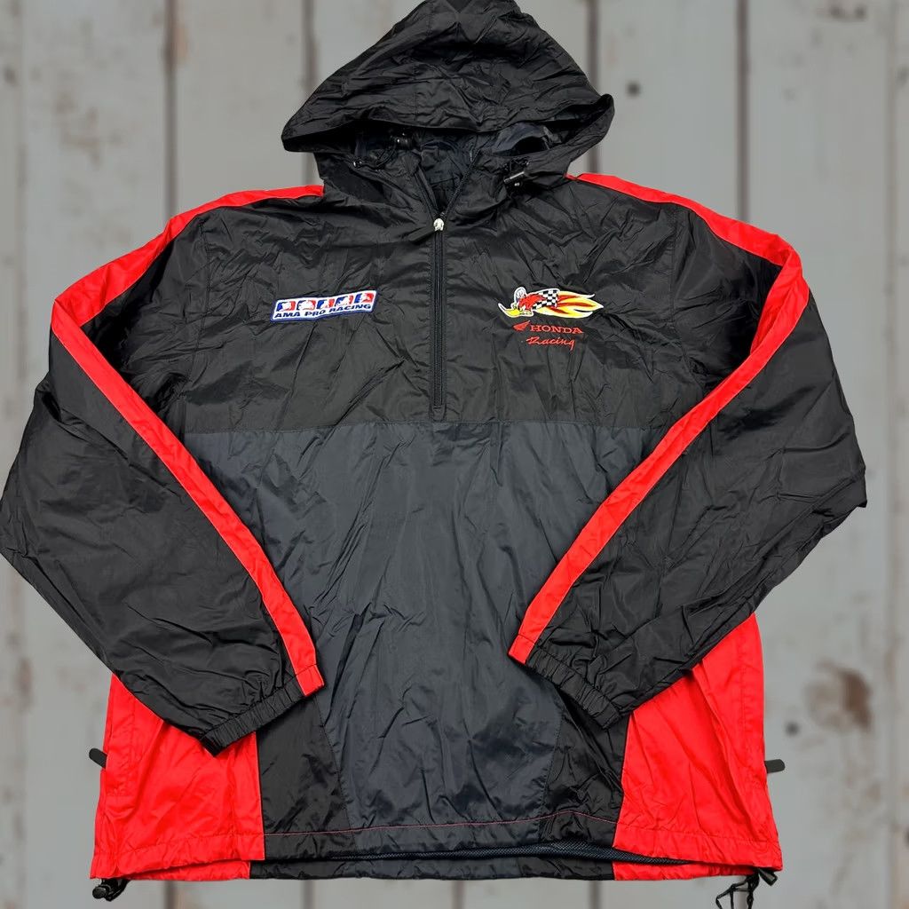 Honda Honda AMA Pro Racing Windbreaker Jacket Men Large Black Woody Woodpecker Hood L Size US L / EU 52-54 / 3 - 1 Thumbnail