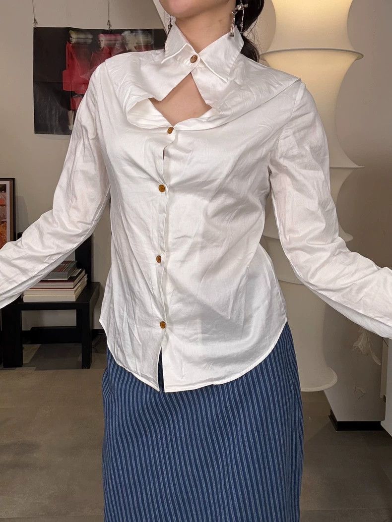 Vivienne Westwood Vivienne Westwood size40 Colorful openwork long-sleeved shi Size XS / US 0-2 / IT 36-38 - 1 Thumbnail