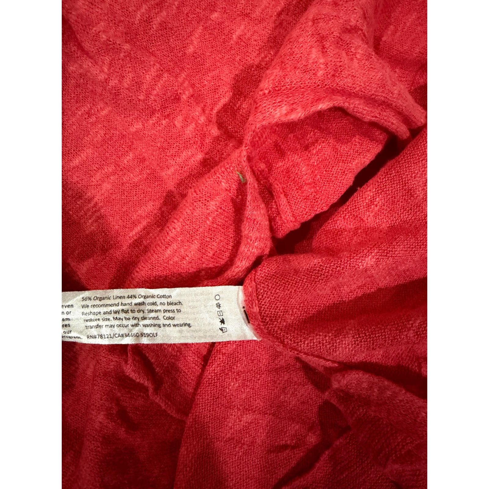 Eileen Fisher Eileen Fisher Sweater Womens Large Red Linen Cotton Lightweight Knit Pullover Regular Knit Women's L Red Lightweight Casual 90s? Size L / US 10 / IT 46 - 6 Thumbnail