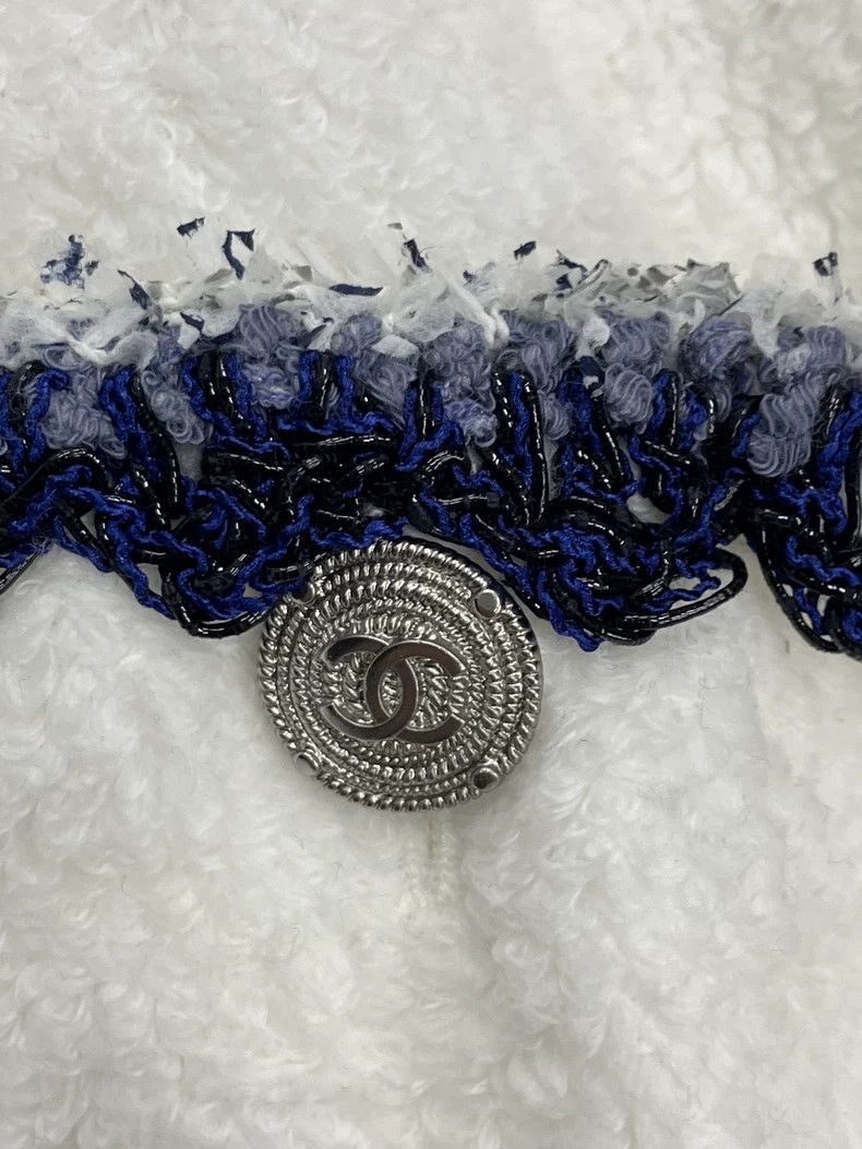 Chanel Chanel White towel blue and silver rolled coat Size XXS / US 00 / IT 34 - 2 Thumbnail
