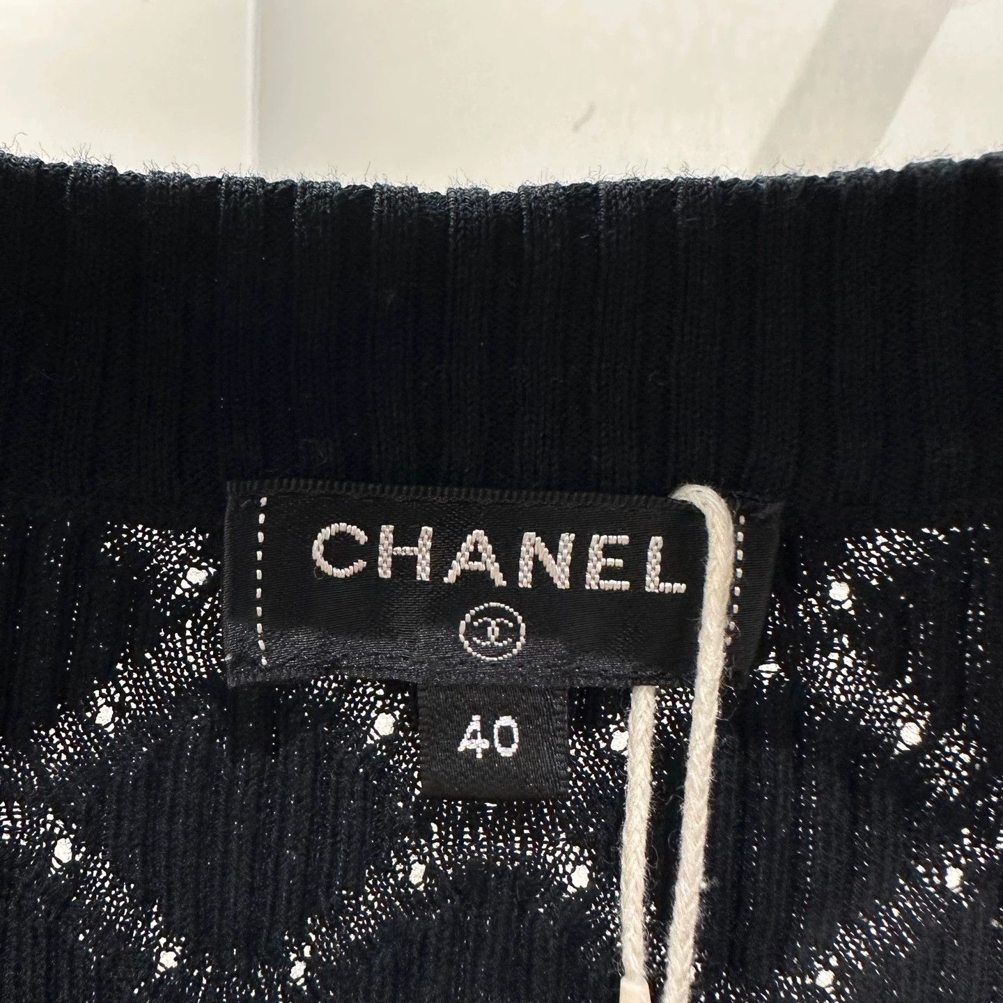 Chanel Chanel apr461 Quilted Logo Knit LS 40 Cotton Size M / US 6-8 / IT 42-44 - 3 Thumbnail