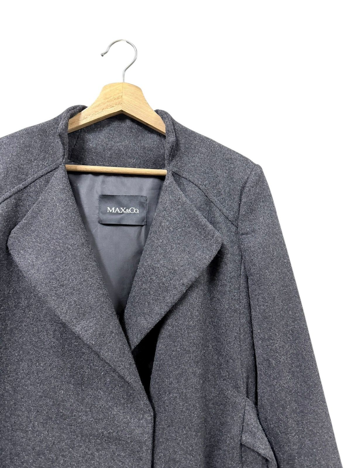 MM6 Max&Co Asymmetrical Wool Double Breasted Longjacket Belt Size US S / EU 44-46 / 1 - 8 Thumbnail