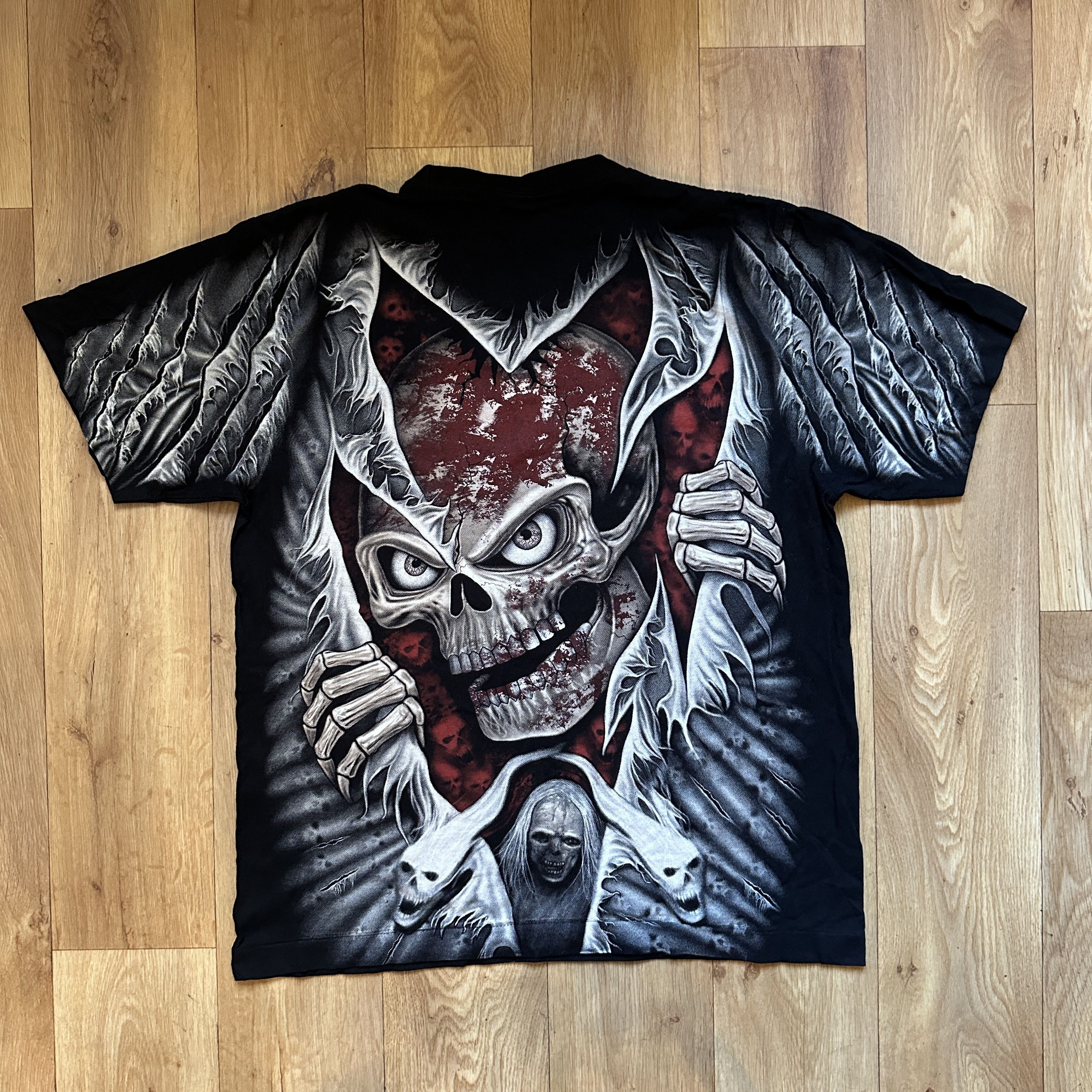 Rap Tees 90s Rock Eagle Skull Double Sided Single Stitch T-Shirt L Size US L / EU 52-54 / 3 - 3 Thumbnail