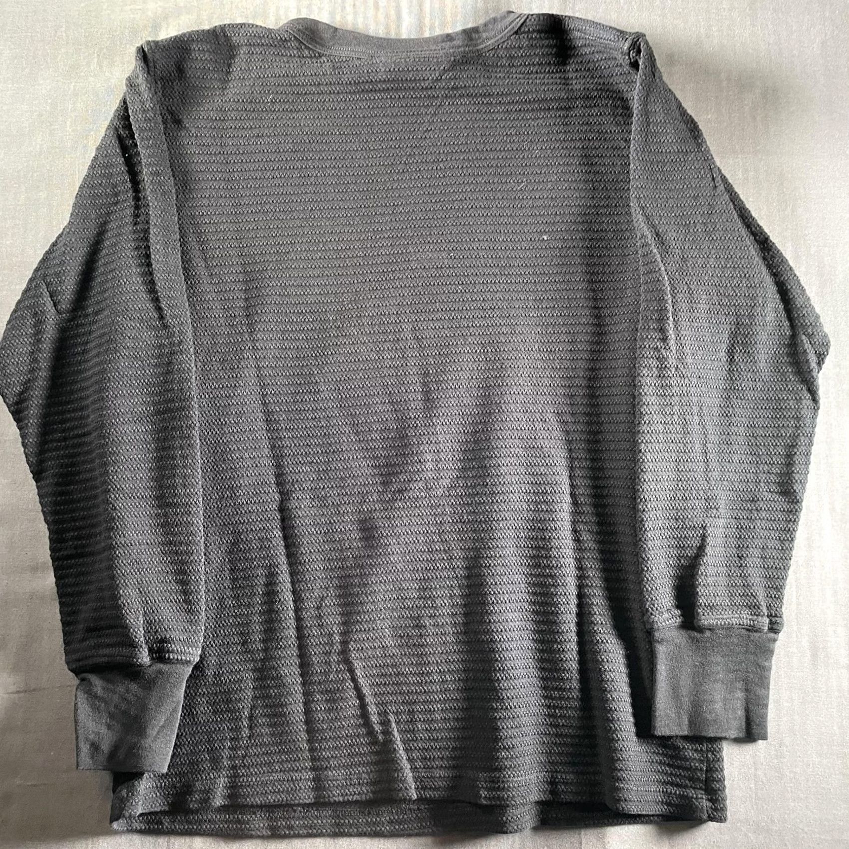 Vintage VINTAGE Big Bud Shirt Womens Small Charcoal Waffle Thermal Knit Crewneck Made in USA Size S / US 4 / IT 40 - 6 Thumbnail