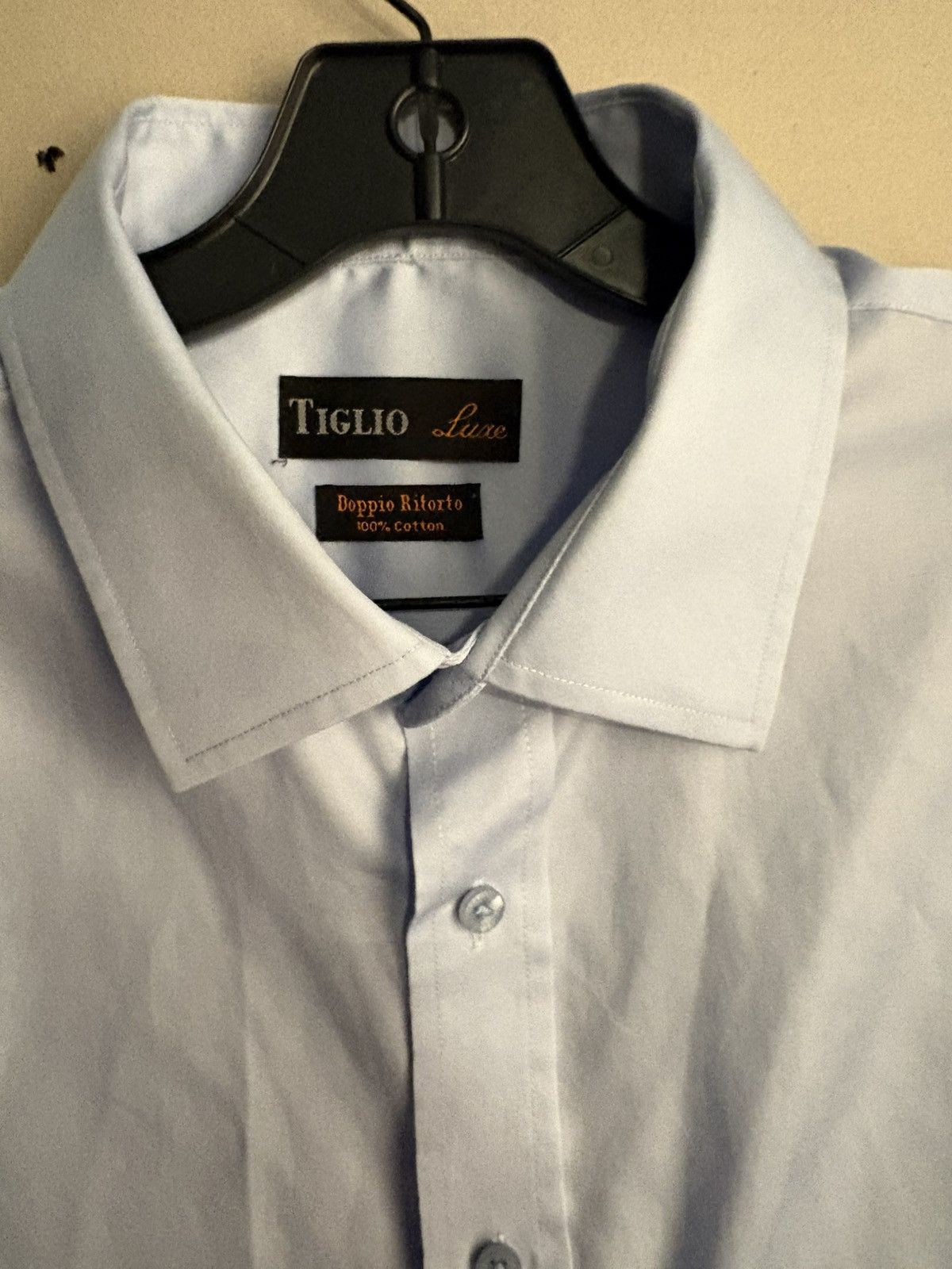 Other Tiglio Luxe Doppio Ritorto Dress Shirt 171/2 34/35 LightBlue Size US L / EU 52-54 / 3 - 2 Thumbnail