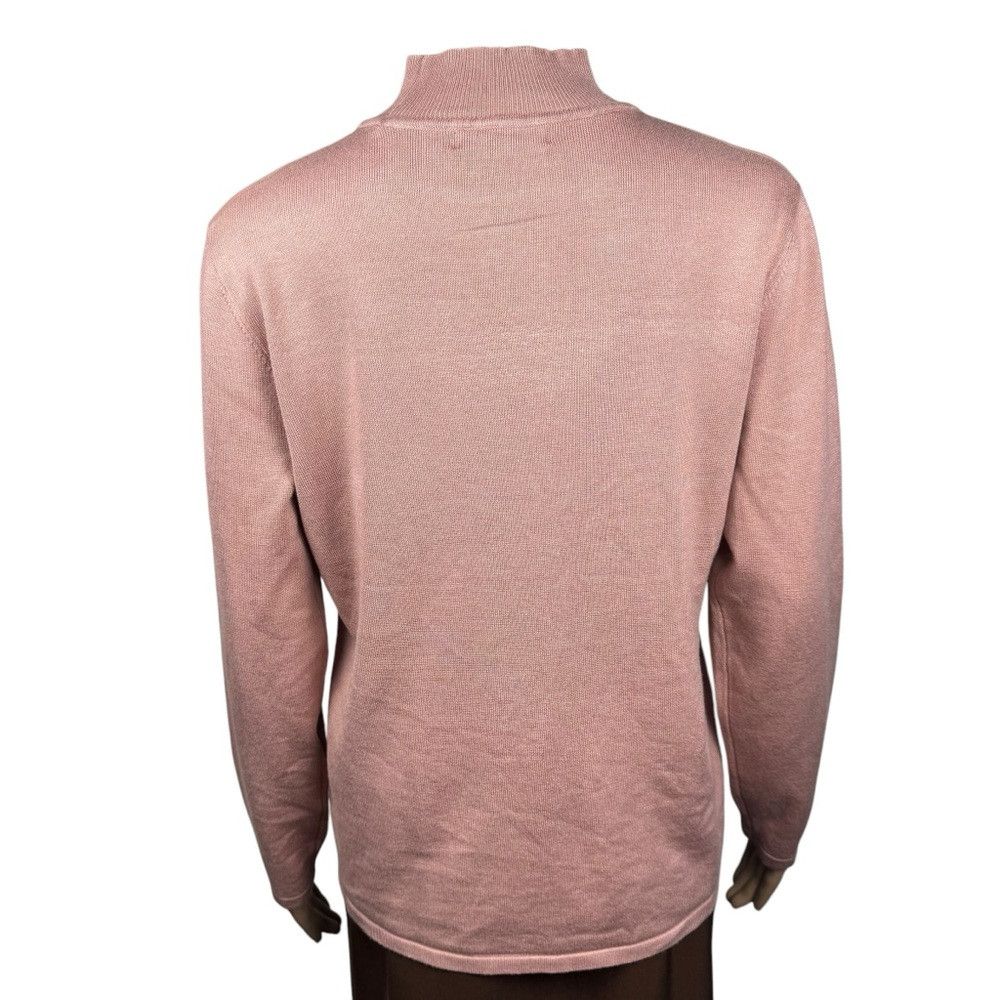 Other NWT New Cable & Gauge Dusty Rose Rhinestones Turtleneck Swe Size L / US 10 / IT 46 - 4 Thumbnail