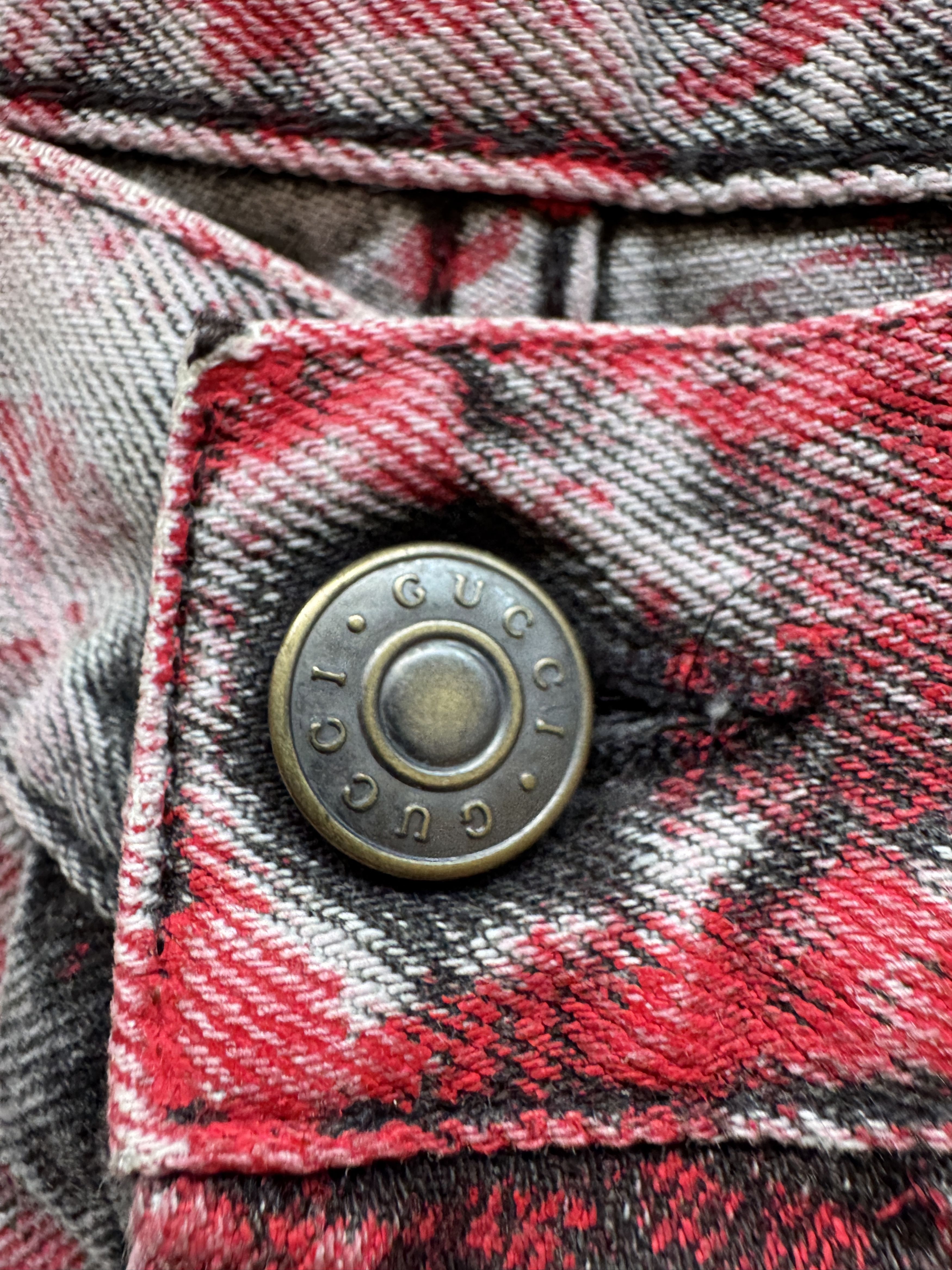 Gucci Distressed Red Destroyed Denim Pants Size US 32 / EU 48 - 12 Thumbnail