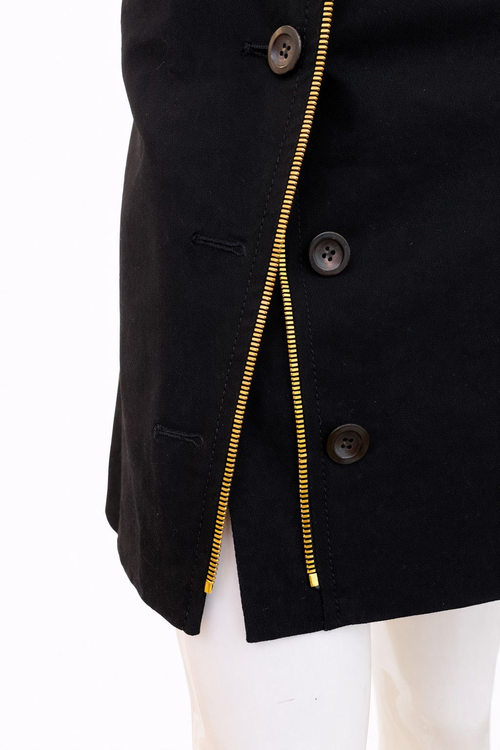Gucci Gucci Black Mini Skirt Gold Hardware Zippers Belt Skirt Size 32" / US 10 / IT 46 - 4 Thumbnail