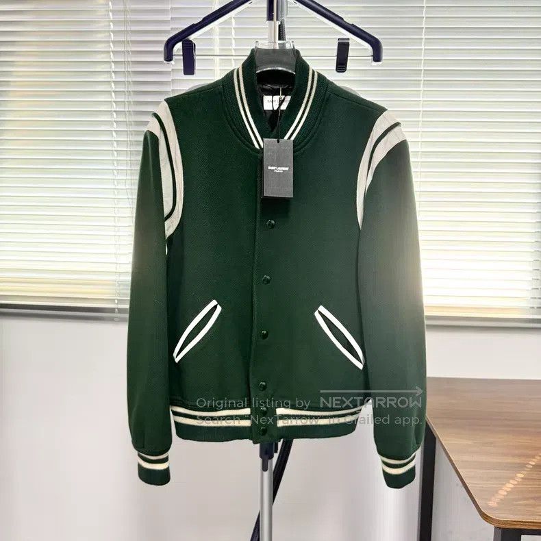 Saint Laurent Paris Saint Laurent Paris Baseball Jacket Jacket i Size US M / EU 48-50 / 2 - 1 Thumbnail