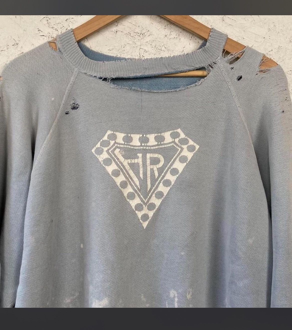 Other VINTAGE THRASHED 1950S DIAMOND CREWNECK Size US M / EU 48-50 / 2 - 2 Thumbnail