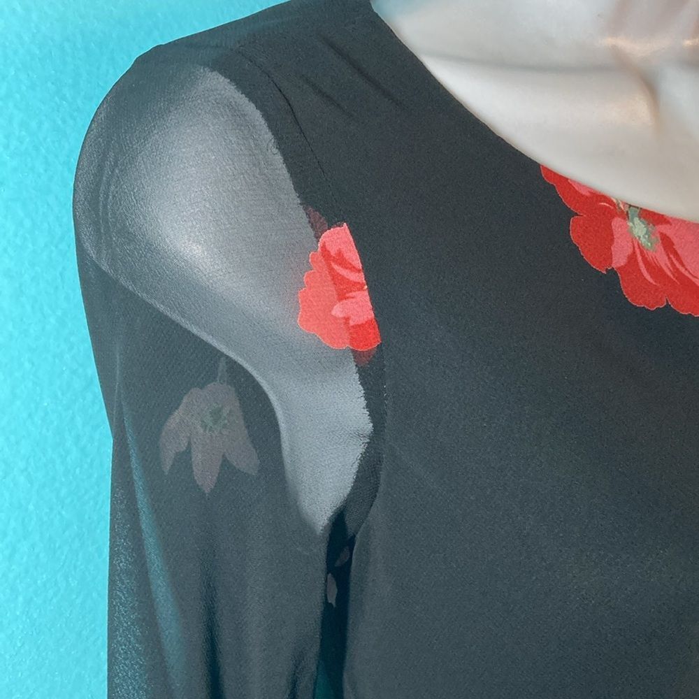 Other Corinne Sarrut Black Floral Dress Size 36 Fits XS Size XXS / US 00 / IT 34 - 8 Thumbnail