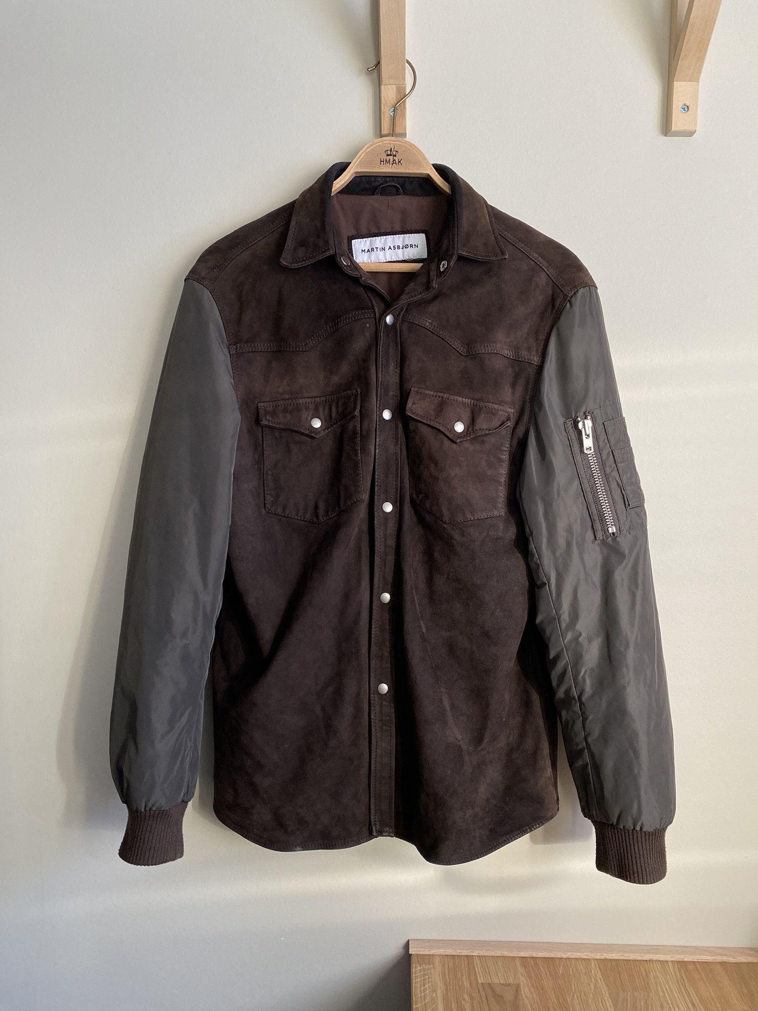 Martin Asbjorn FW16 Hybrid Leather Bomber Jacket Size US M / EU 48-50 / 2 - 1 Thumbnail