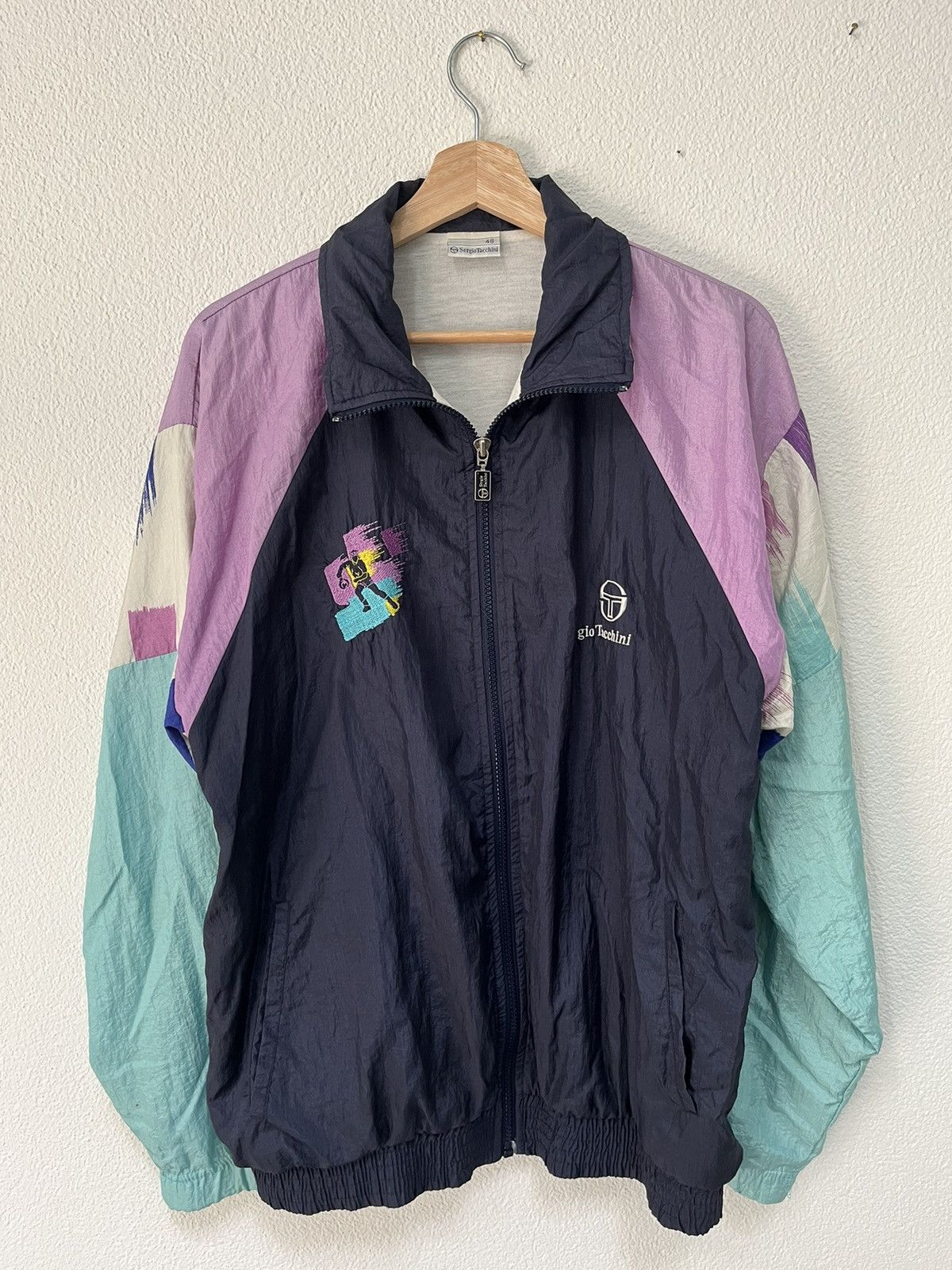 Sergio Tacchini × Vintage Vintage Bomber/Windbreaker Jacket Size L / US 10 / IT 46 - 1 Thumbnail