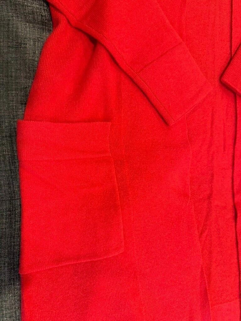 Isaac Mizrahi NWT Open Front Cashmere Cardigan-Rouge Size XS / US 0-2 / IT 36-38 - 5 Thumbnail